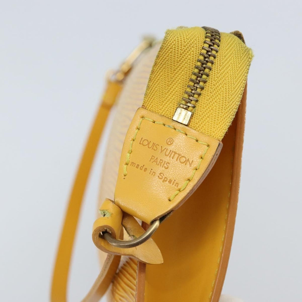Louis Vuitton Pochette Accessoires Epi Leather Yellow Leather Clutche & Pouche Bag (Pre-Owned)