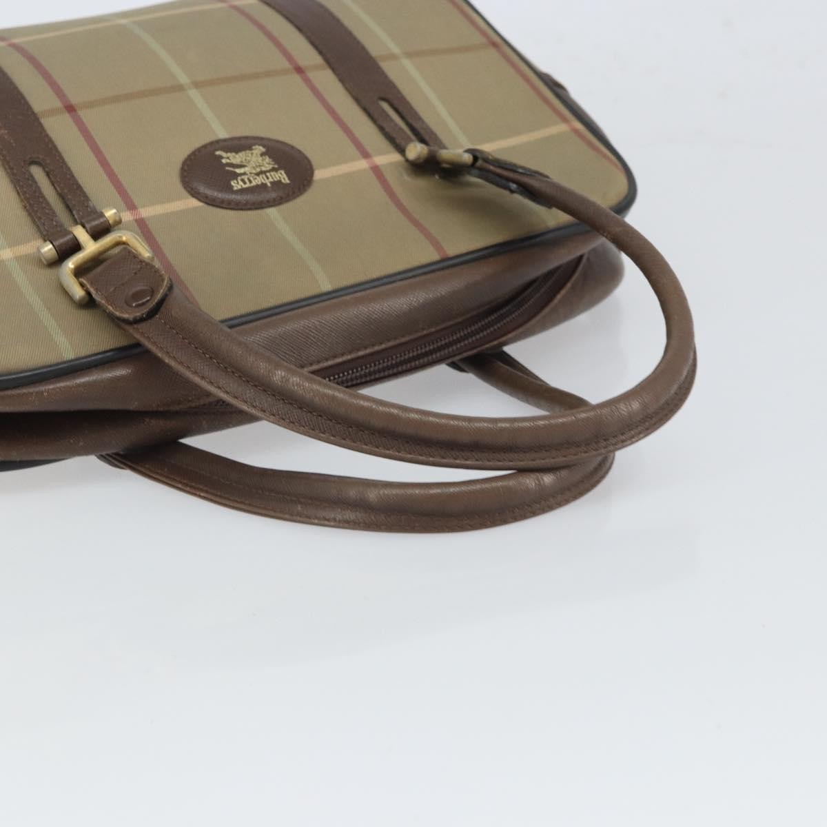 Burberry Nova Handbag Canvas Beige Canvas Handbag (Pre-Owned)