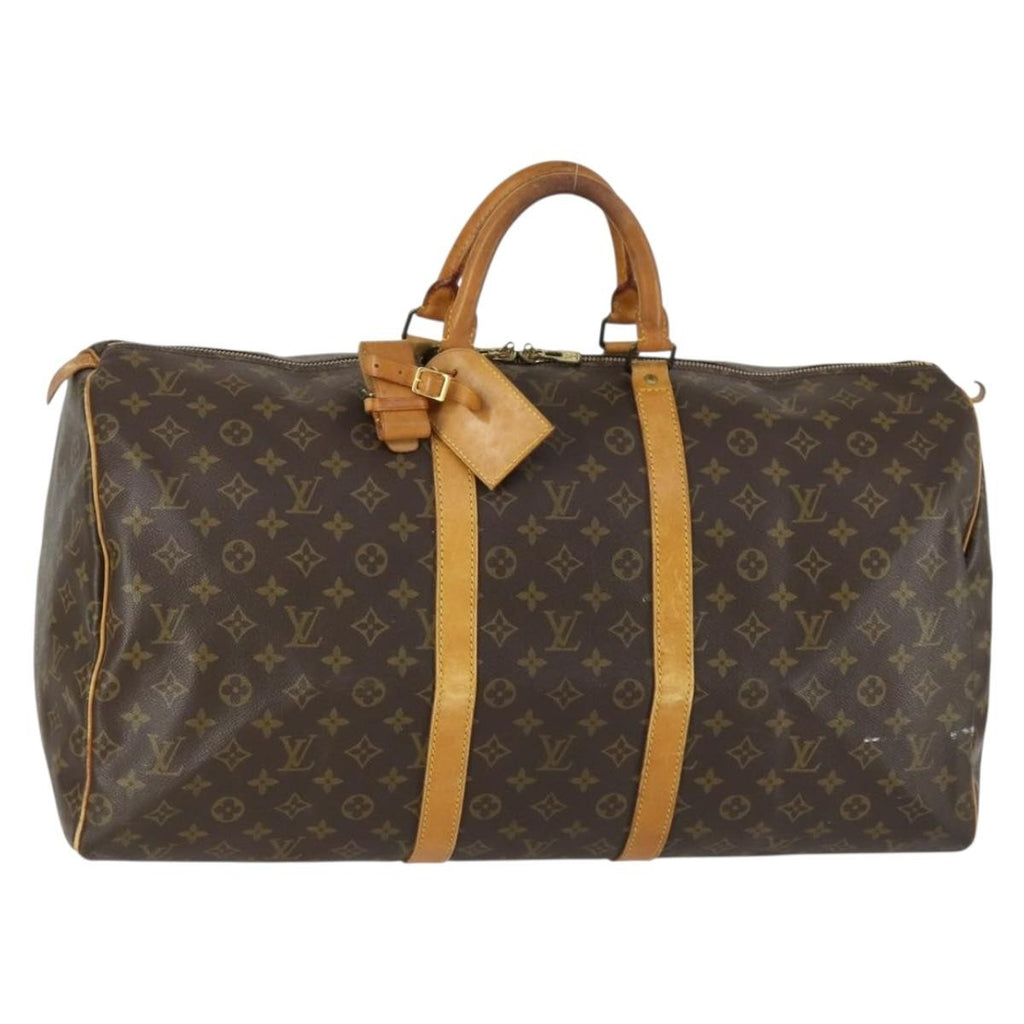 Louis Vuitton Keepall Bag Monogram Canvas Brown Canvas Travel Bag Bag (Pre-Owned)