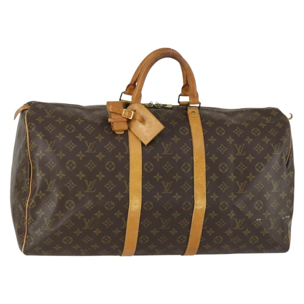 Louis Vuitton Keepall Bag Monogram Canvas Brown Canvas Travel Bag Bag (Pre-Owned)