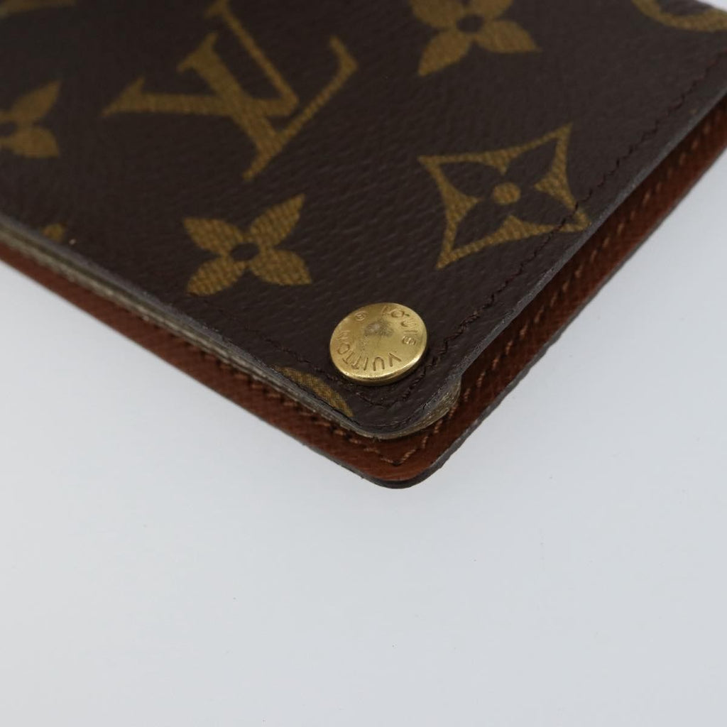 Louis Vuitton Porte Cartes Pression Card Case Monogram Canvas Brown Canvas Card Holders Accessory (Pre-Owned)