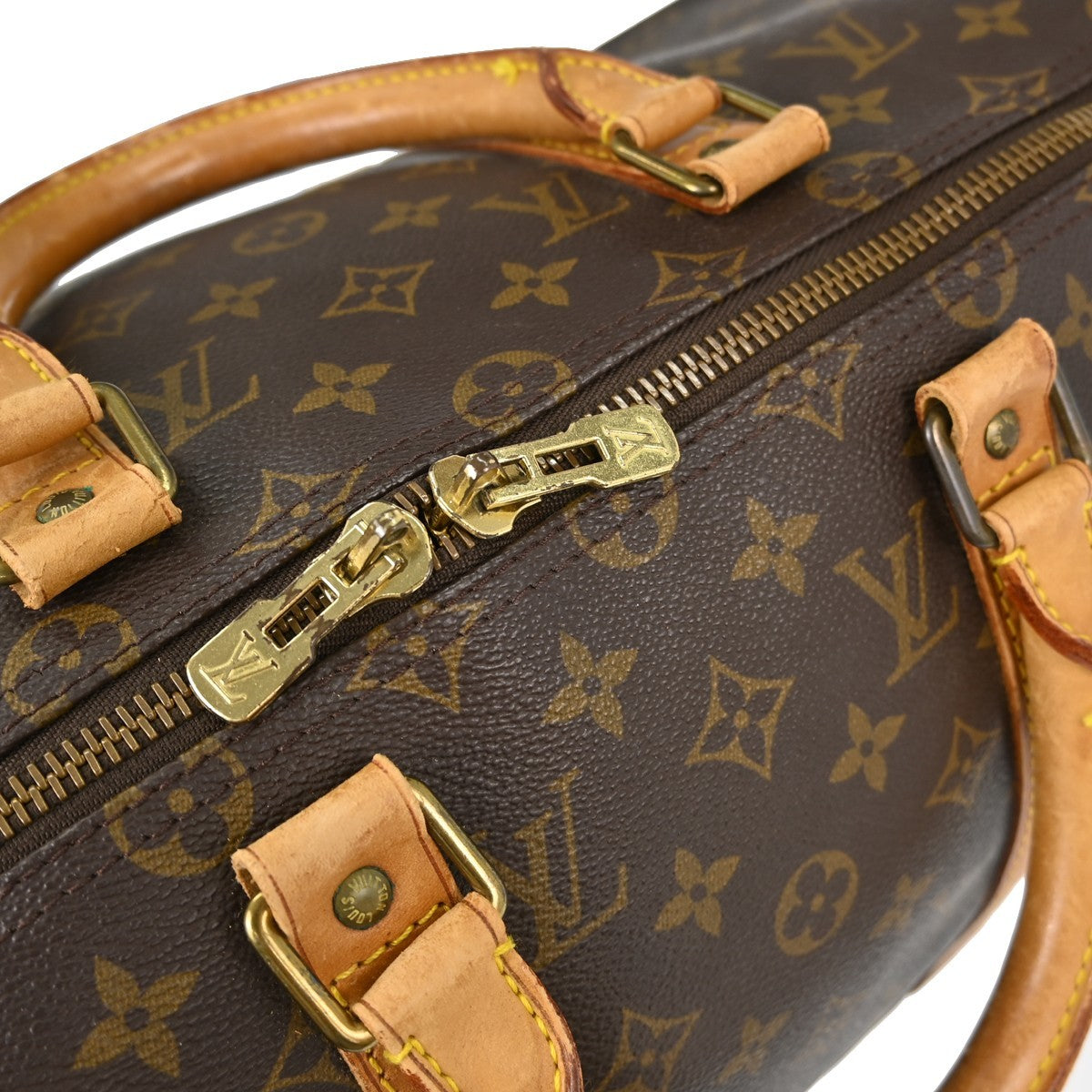 Louis Vuitton Keepall Bag Monogram Canvas Brown Canvas Travel Bag Bag (Pre-Owned)