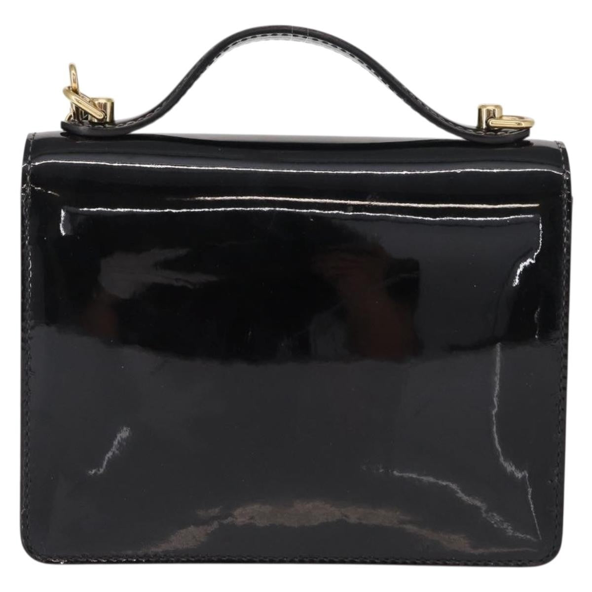 Louis Vuitton Monceau Handbag Vernis Black Patent_Leather Handbag (Pre-Owned)