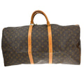 Louis Vuitton Keepall Bag Monogram Canvas Brown Canvas Travel Bag Bag (Pre-Owned)