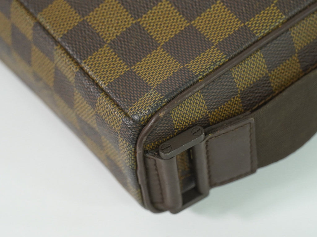 Louis Vuitton Olav Handbag Damier Brown Canvas Shoulder Bag Bag (Pre-Owned)