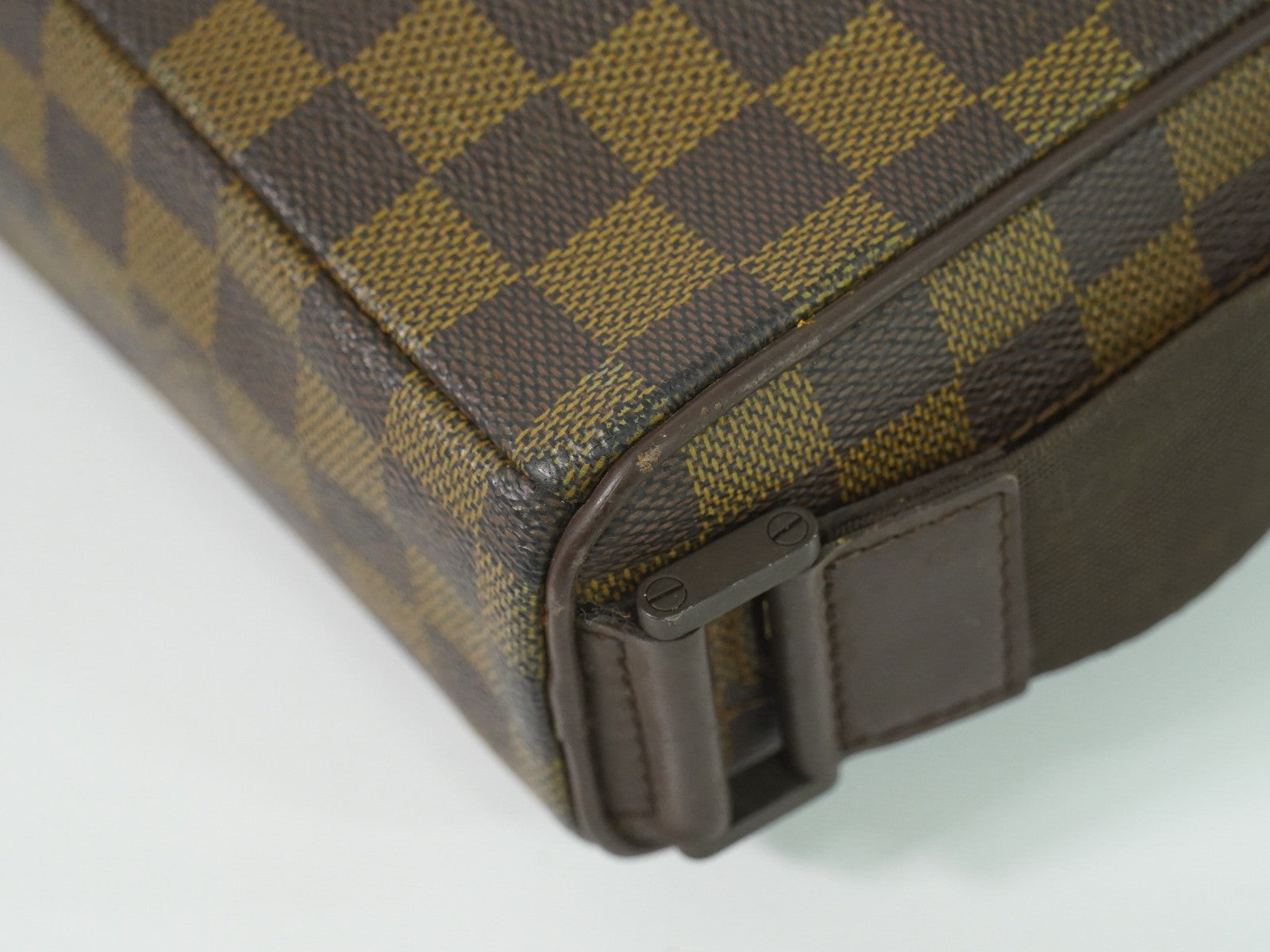 Louis Vuitton Olav Handbag Damier Brown Canvas Shoulder Bag Bag (Pre-Owned)