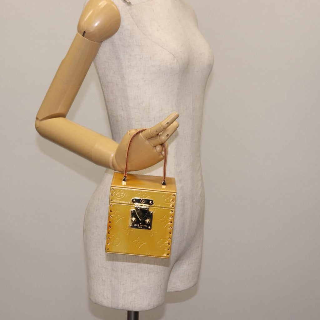 Louis Vuitton Bleecker Box Bag Monogram Vernis Beige Patent_Leather Clutche & Pouche Bag (Pre-Owned)
