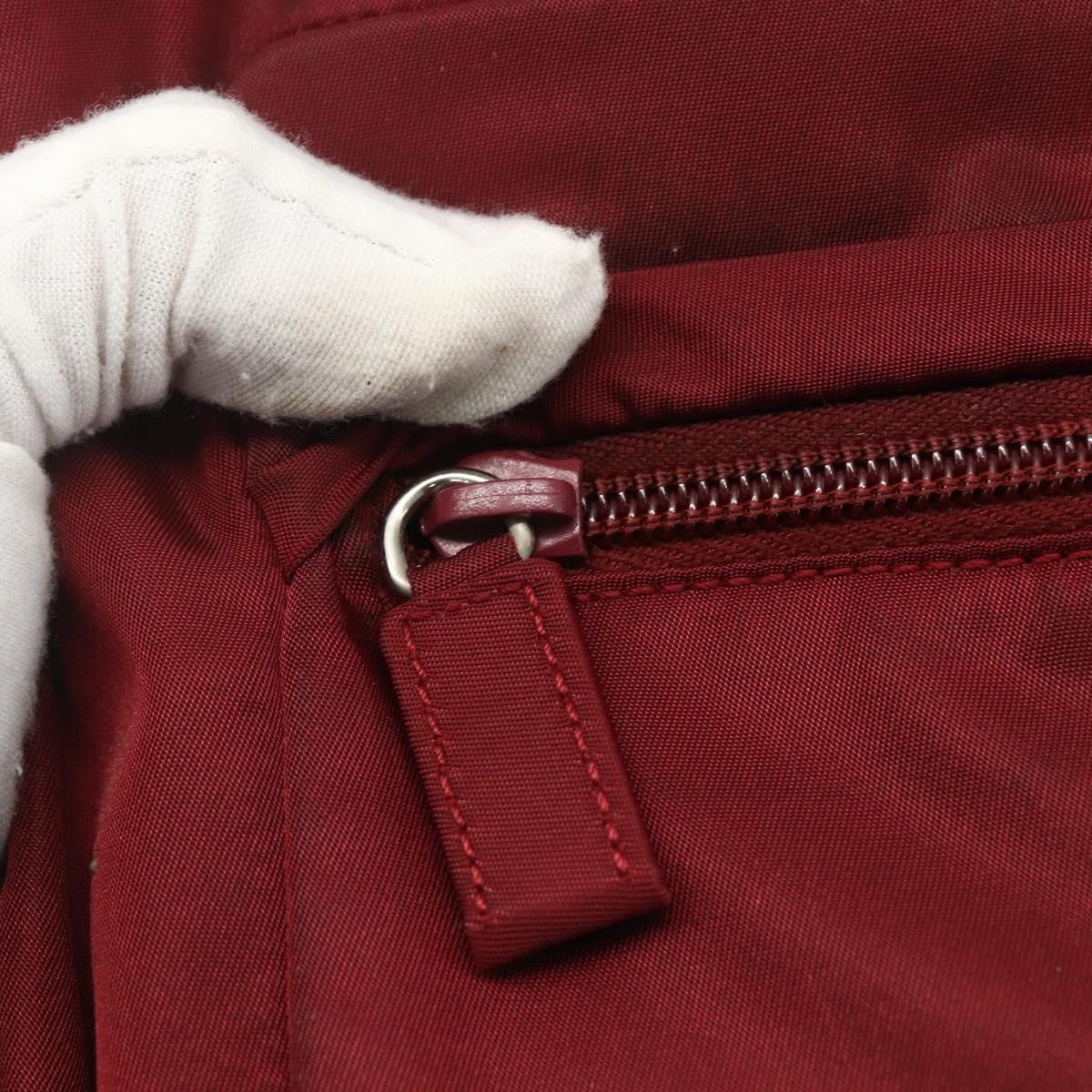 Prada Sport Tote Bag Nylon Red Nylon Tote Bag Bag (Pre-Owned)