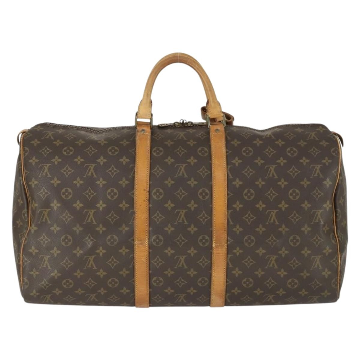 Louis Vuitton Keepall Bag Monogram Canvas Brown Canvas Travel Bag Bag (Pre-Owned)