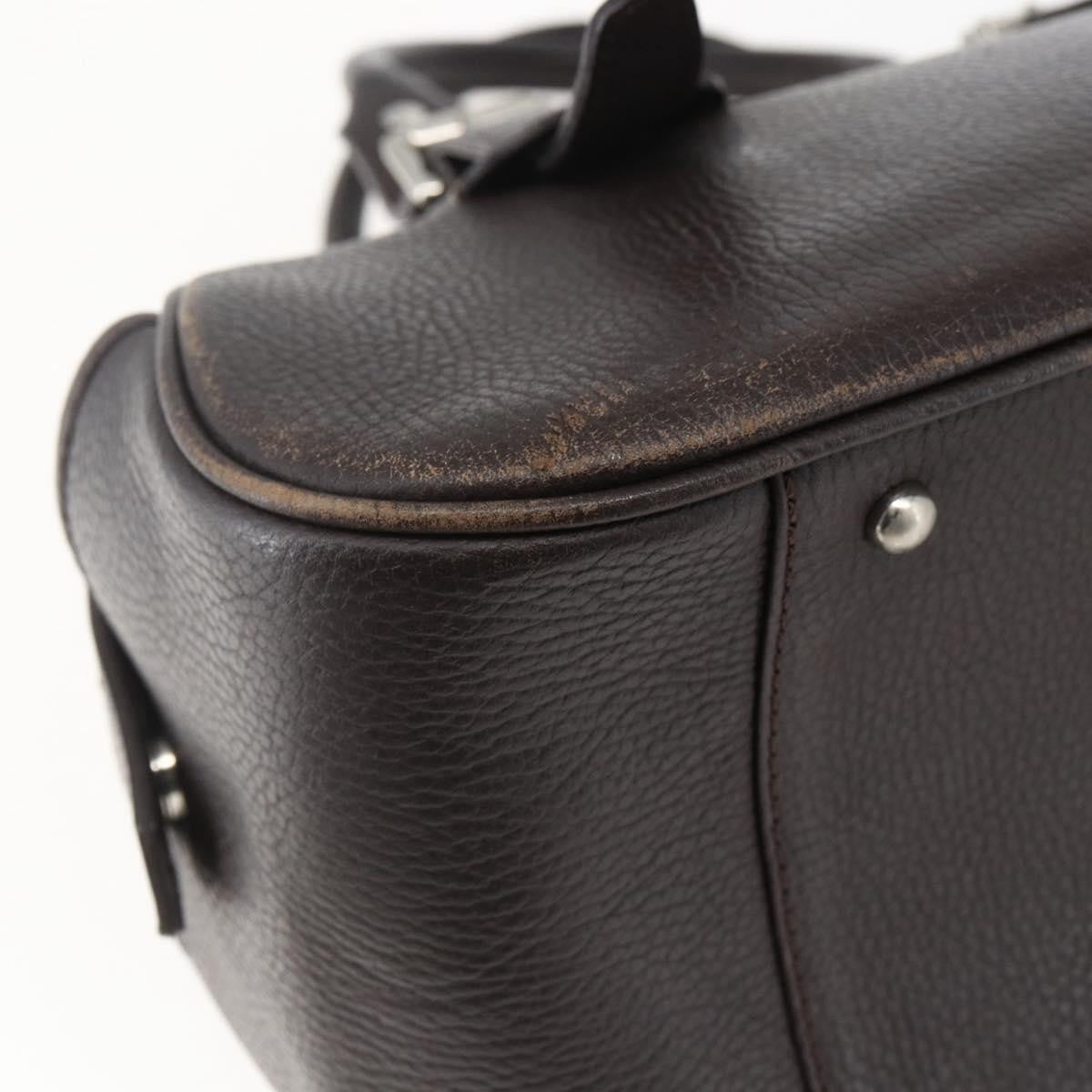 Burberry Vintage Handbag Leather Brown Leather Handbag (Pre-Owned)