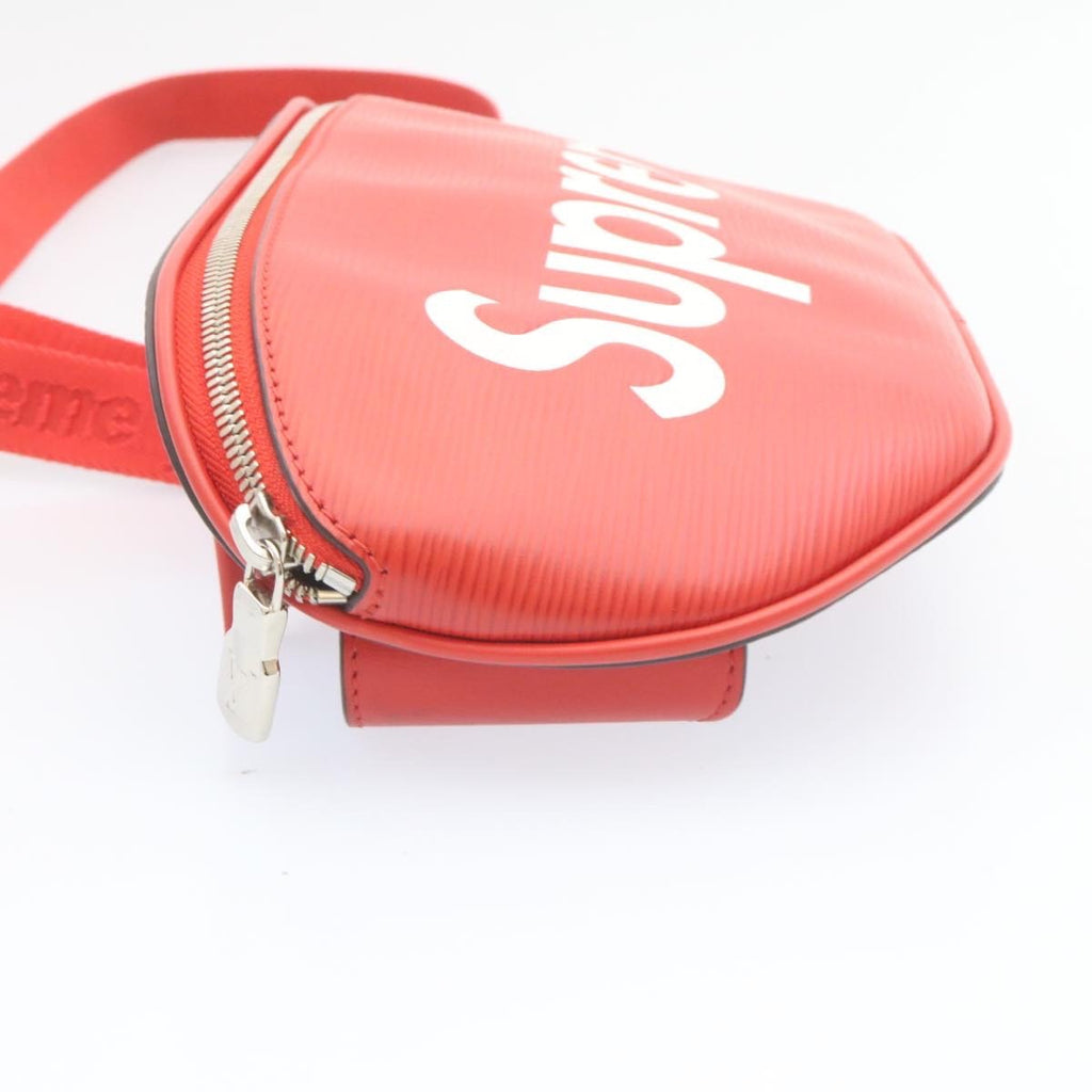 Louis Vuitton Louis Vuitton X Supreme Waist Bag Epi Leather Red Leather Bag (Pre-Owned)
