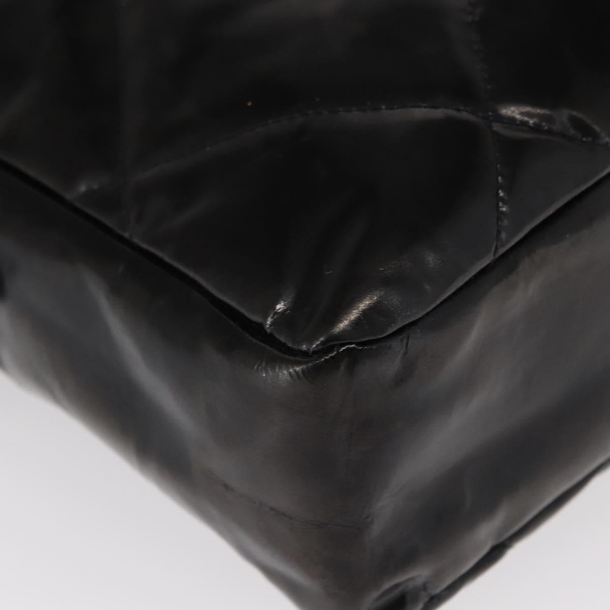 Chanel Vintage Shoulder Bag Enamel Black Patent_Leather Shoulder Bag Bag (Pre-Owned)