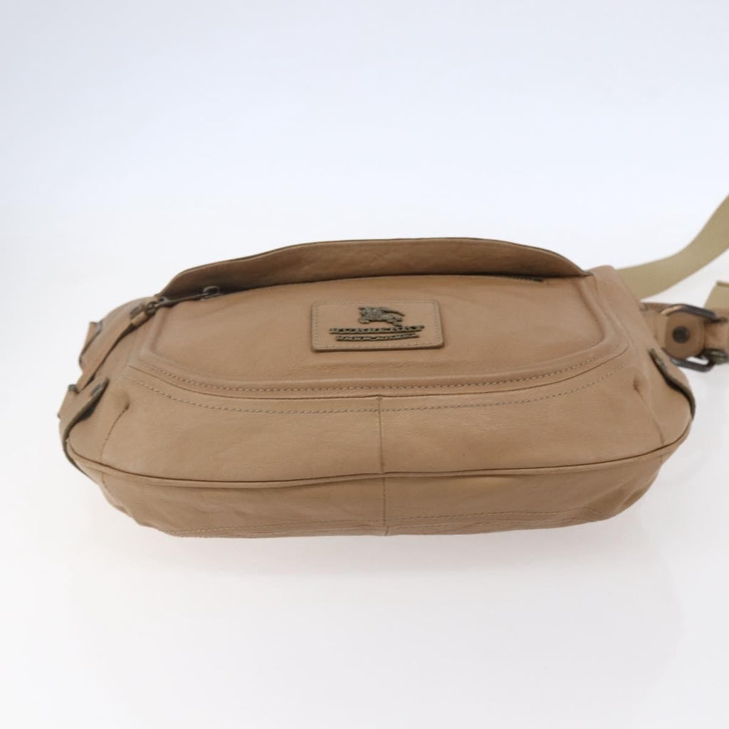 Burberry Blue Label Handbag Leather Brown Leather Handbag (Pre-Owned)