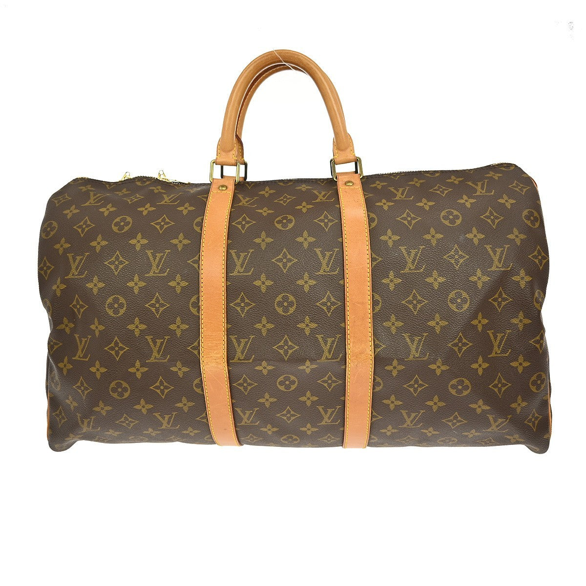 Louis Vuitton Keepall Bag Monogram Canvas Brown Canvas Travel Bag Bag (Pre-Owned)
