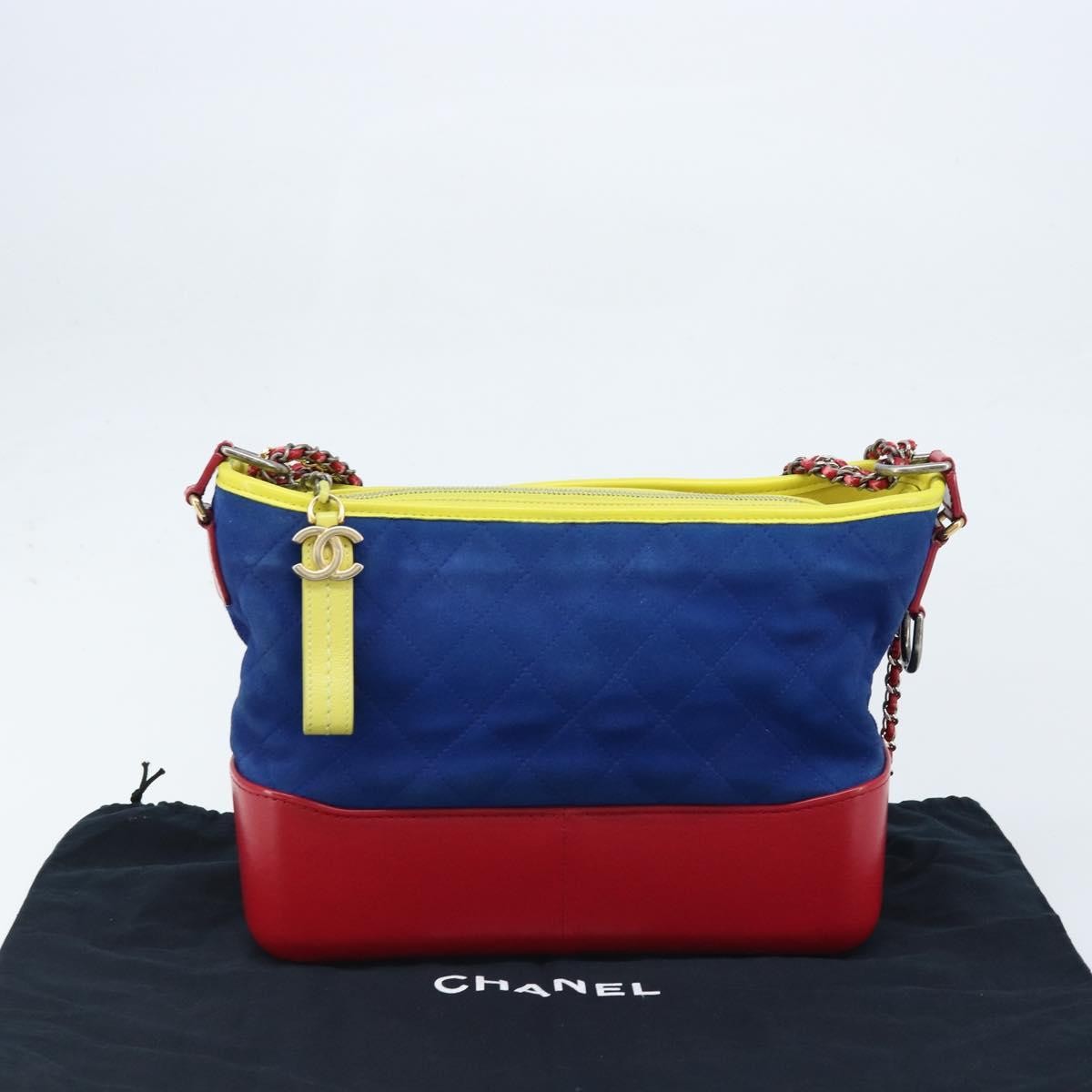 Chanel Gabrielle Hobo Quilted Suede Multicolour Suede Shoulder Bag Bag (Pre-Owned)