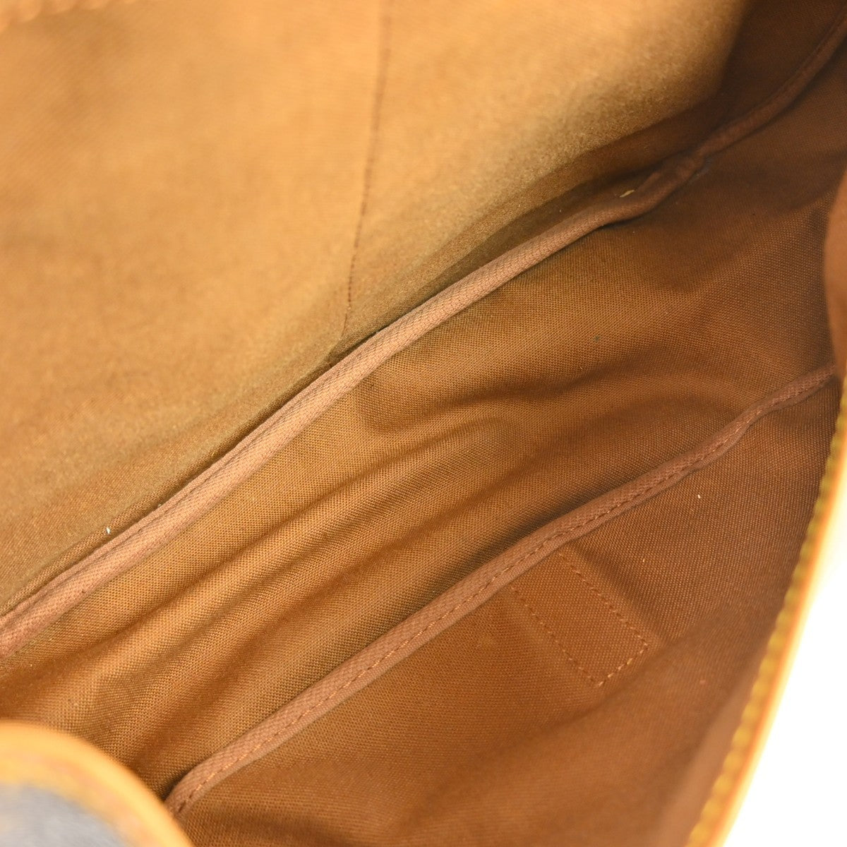 Louis Vuitton Saumur Handbag Monogram Canvas Brown Canvas Shoulder Bag Bag (Pre-Owned)