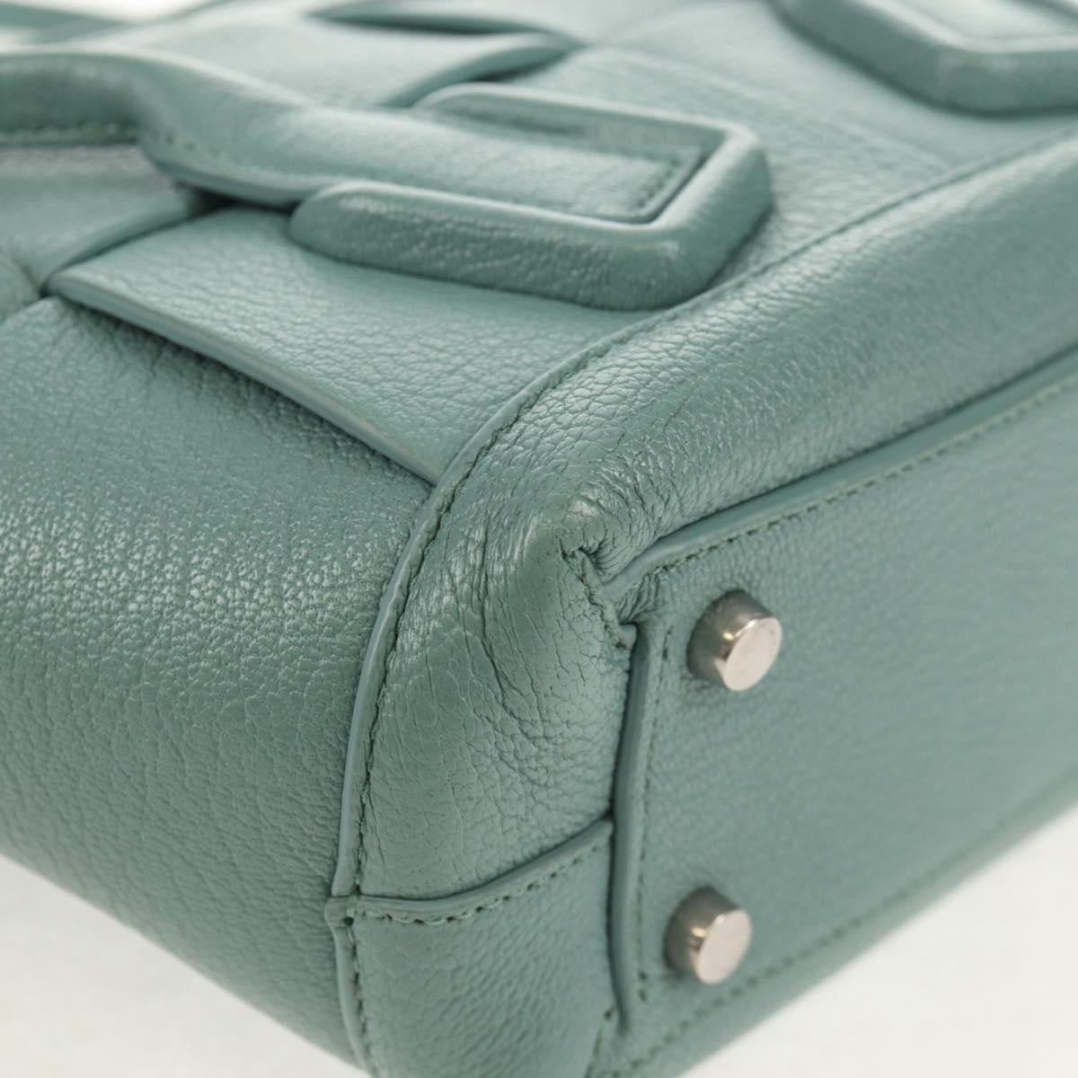 Bottega Veneta Arco Bag Maxi Intrecciato Leather Green Leather Handbag (Pre-Owned)