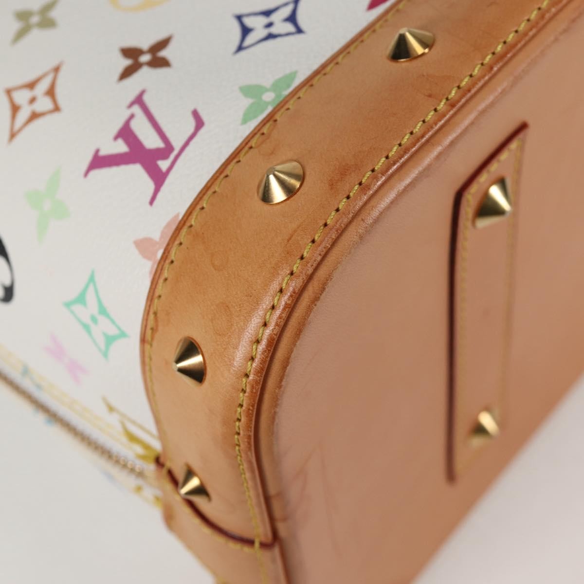 Louis Vuitton Alma Handbag Monogram Multicolor White Canvas Bag (Pre-Owned)