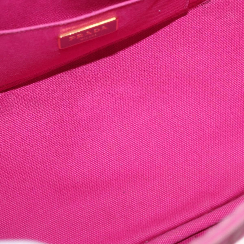 Prada Canapa Tote Canvas Pink Canvas Tote Bag Bag (Pre-Owned)