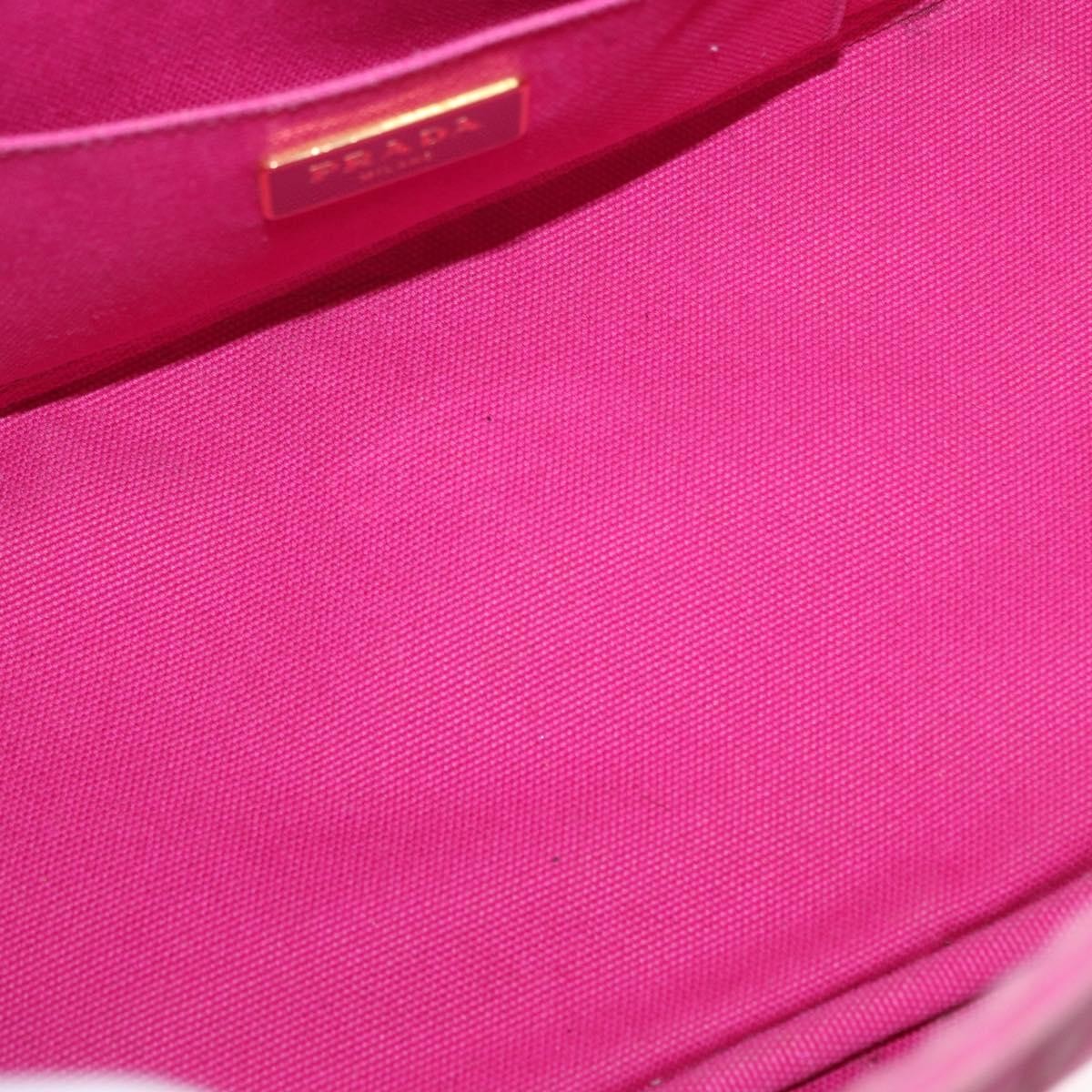Prada Canapa Tote Canvas Pink Canvas Tote Bag Bag (Pre-Owned)