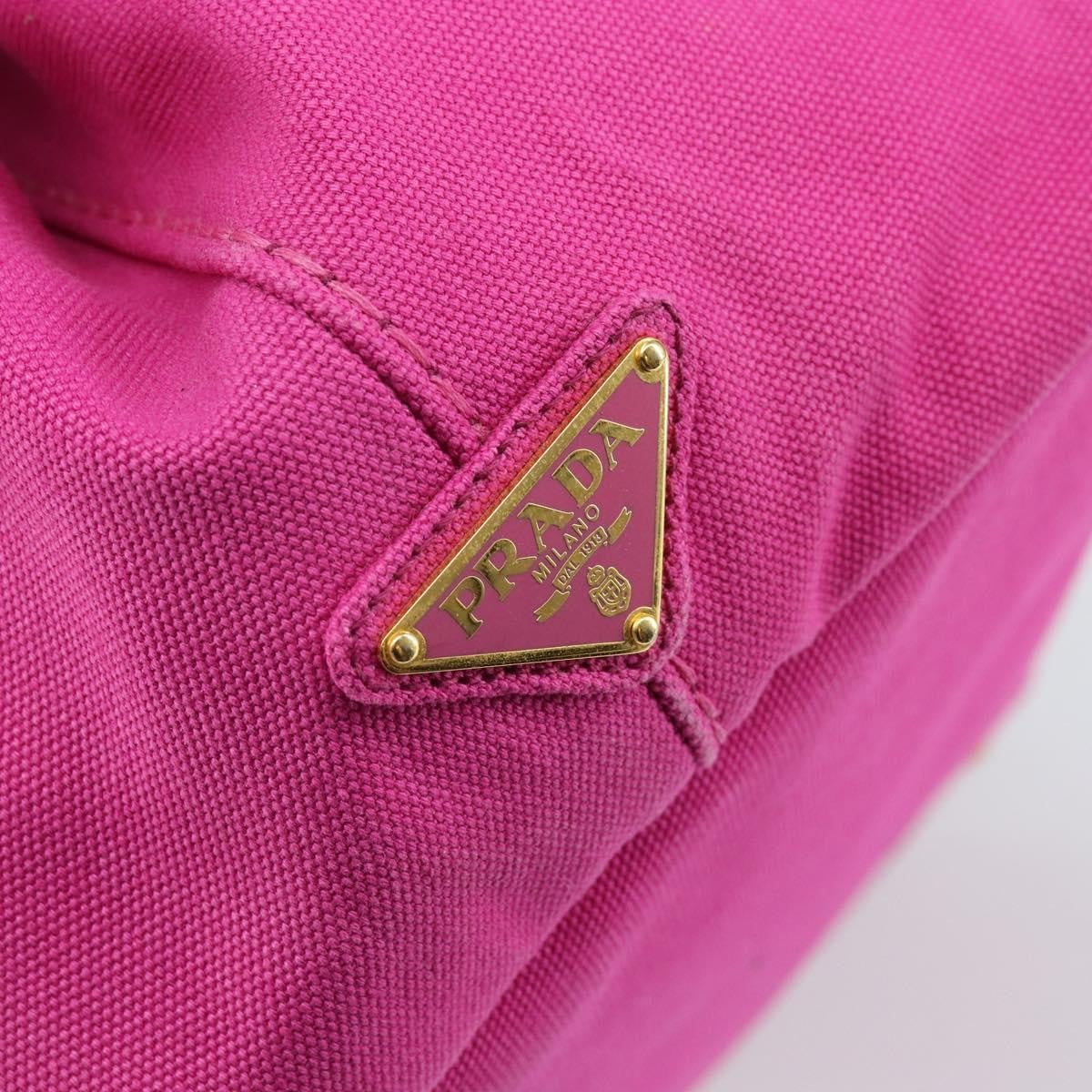 Prada Canapa Tote Canvas Pink Canvas Tote Bag Bag (Pre-Owned)