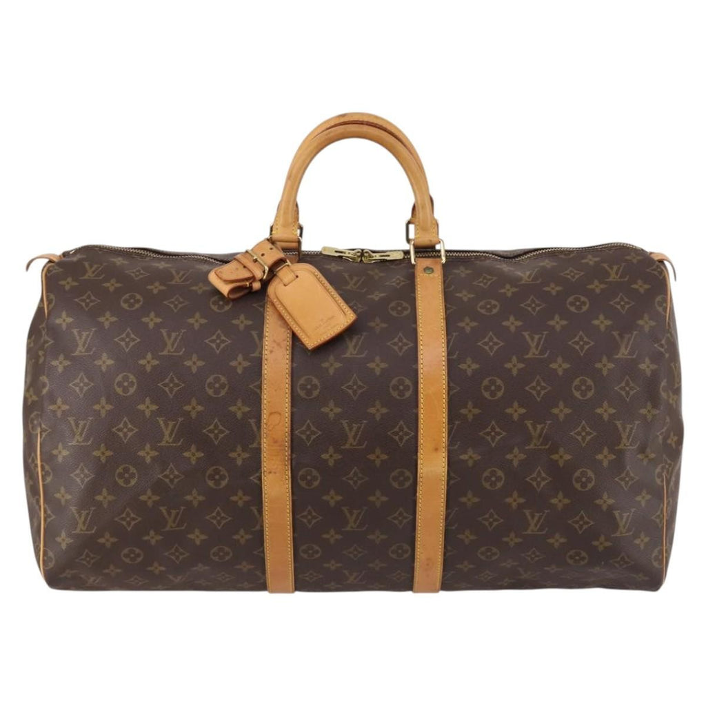 Louis Vuitton Keepall Bag Monogram Canvas Brown Canvas Travel Bag Bag (Pre-Owned)