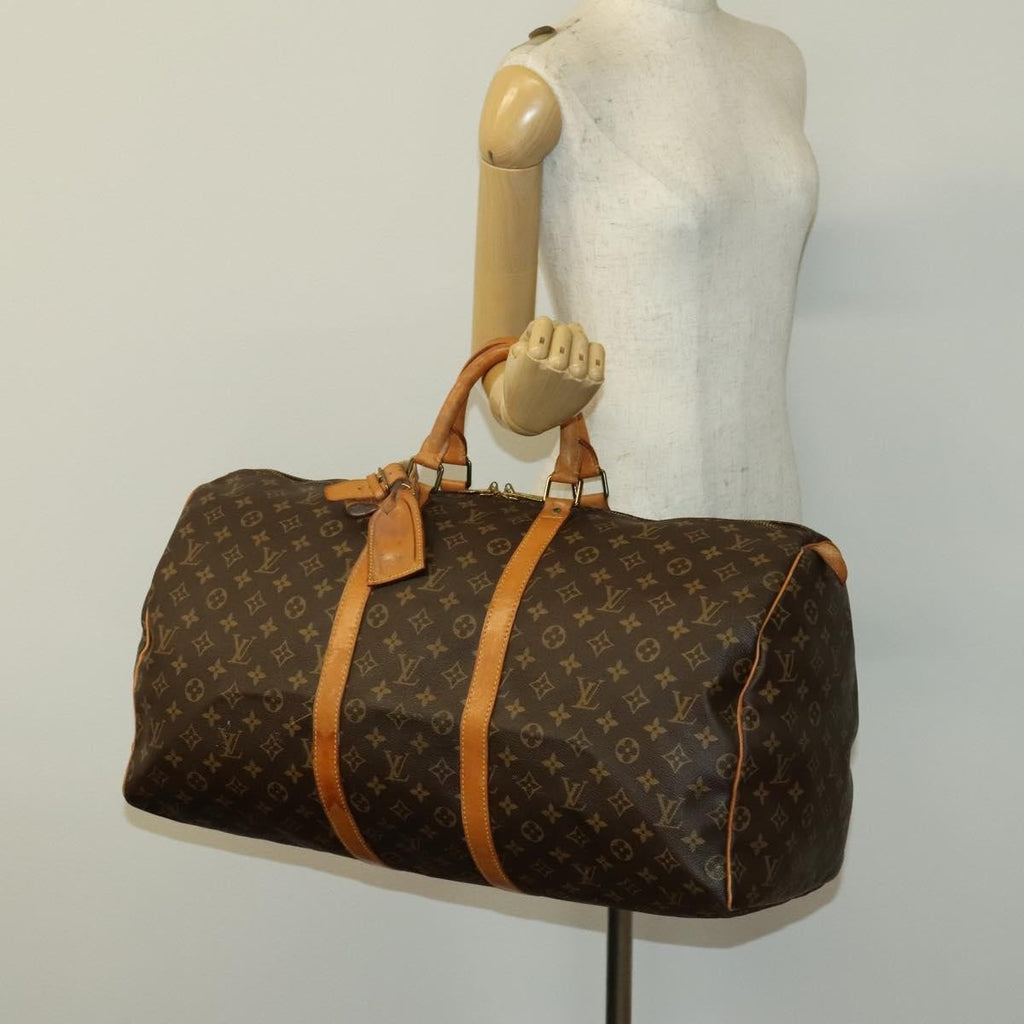 Louis Vuitton Keepall Bag Monogram Canvas Brown Canvas Travel Bag Bag (Pre-Owned)