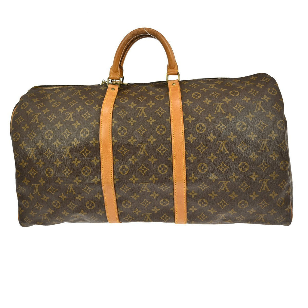 Louis Vuitton Keepall Bag Monogram Canvas Brown Canvas Travel Bag Bag (Pre-Owned)