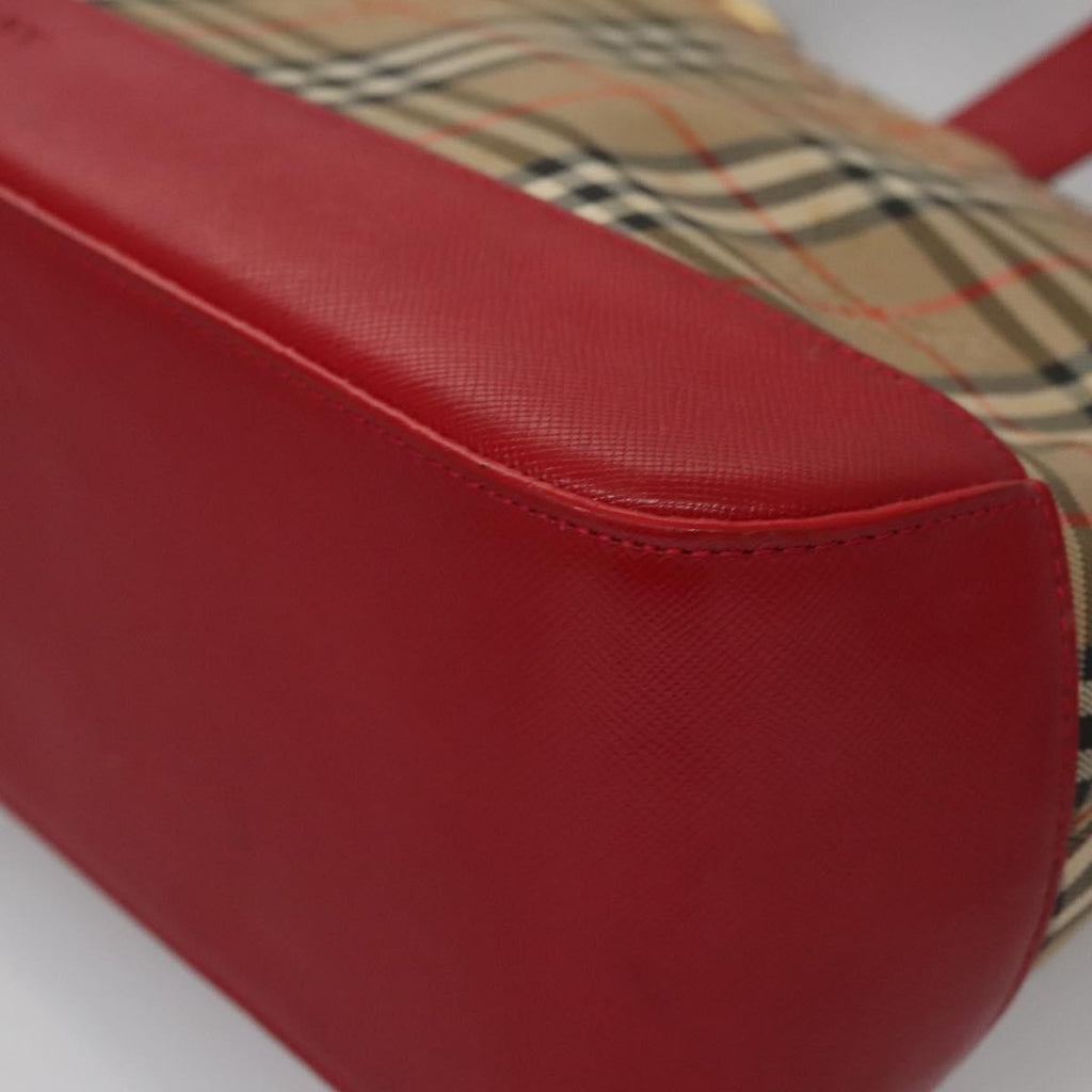 Burberry Nova Check Handbag Nova Check Canvas And Leather Beige Canvas Handbag (Pre-Owned)