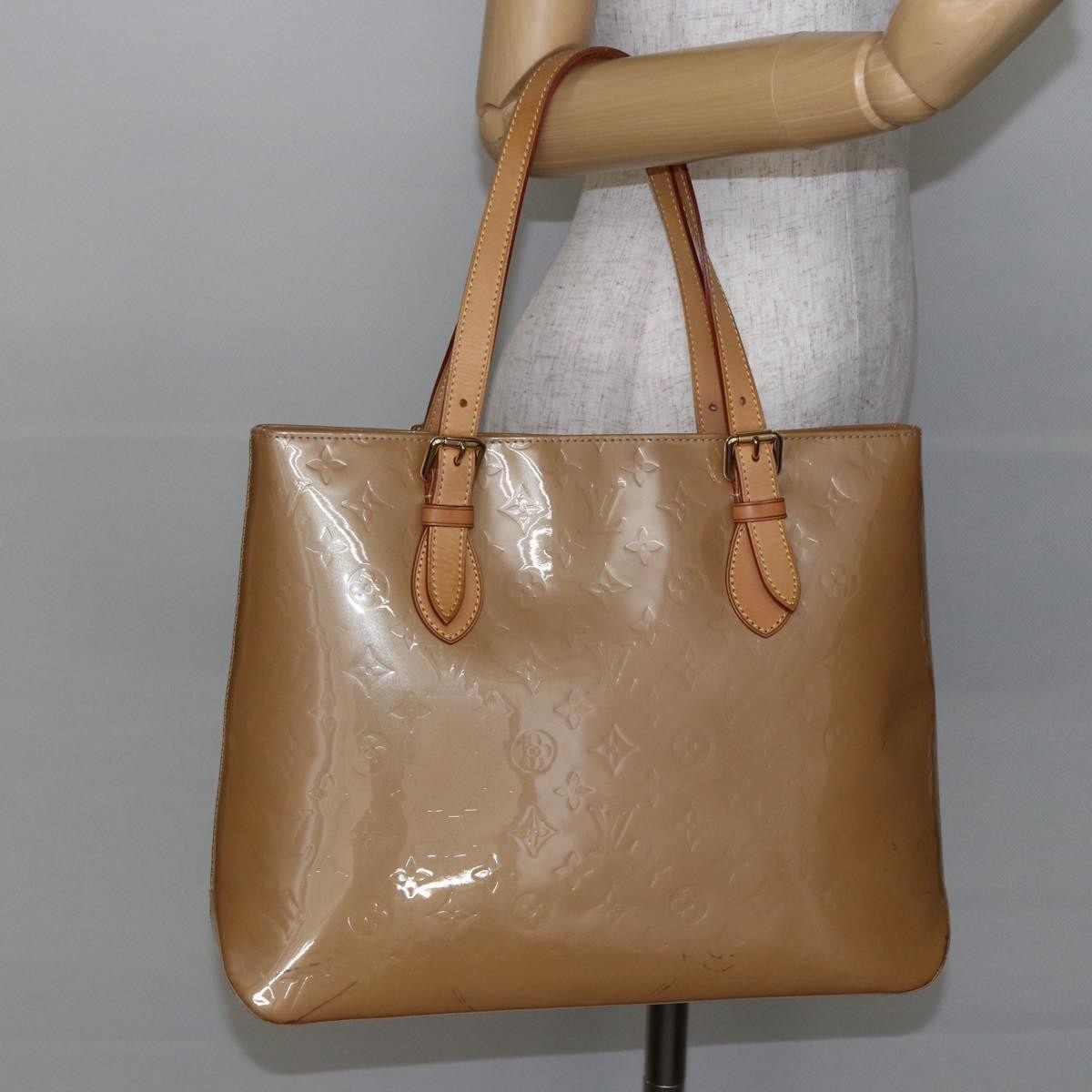 Louis Vuitton Brentwood Handbag Monogram Vernis Brown Patent_Leather Bag (Pre-Owned)