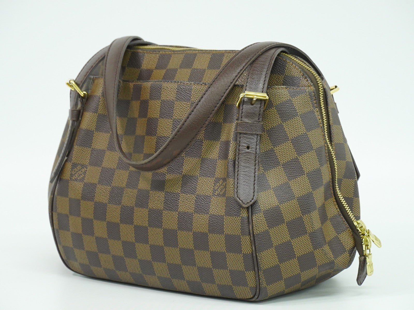 Louis Vuitton Belem Handbag Damier Brown Canvas Shoulder Bag Bag (Pre-Owned)