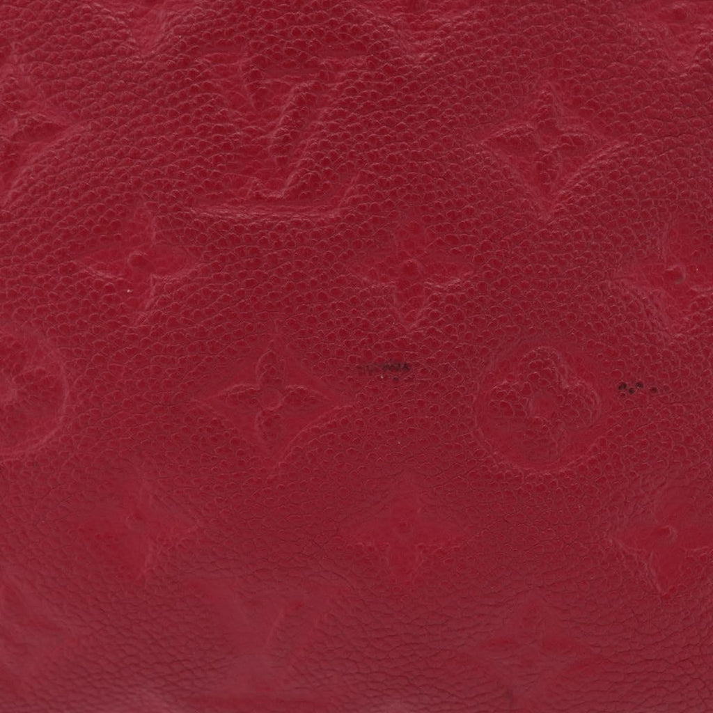 Louis Vuitton Twice Handbag Monogram Empreinte Leather Burgundy Leather Shoulder Bag Bag (Pre-Owned)