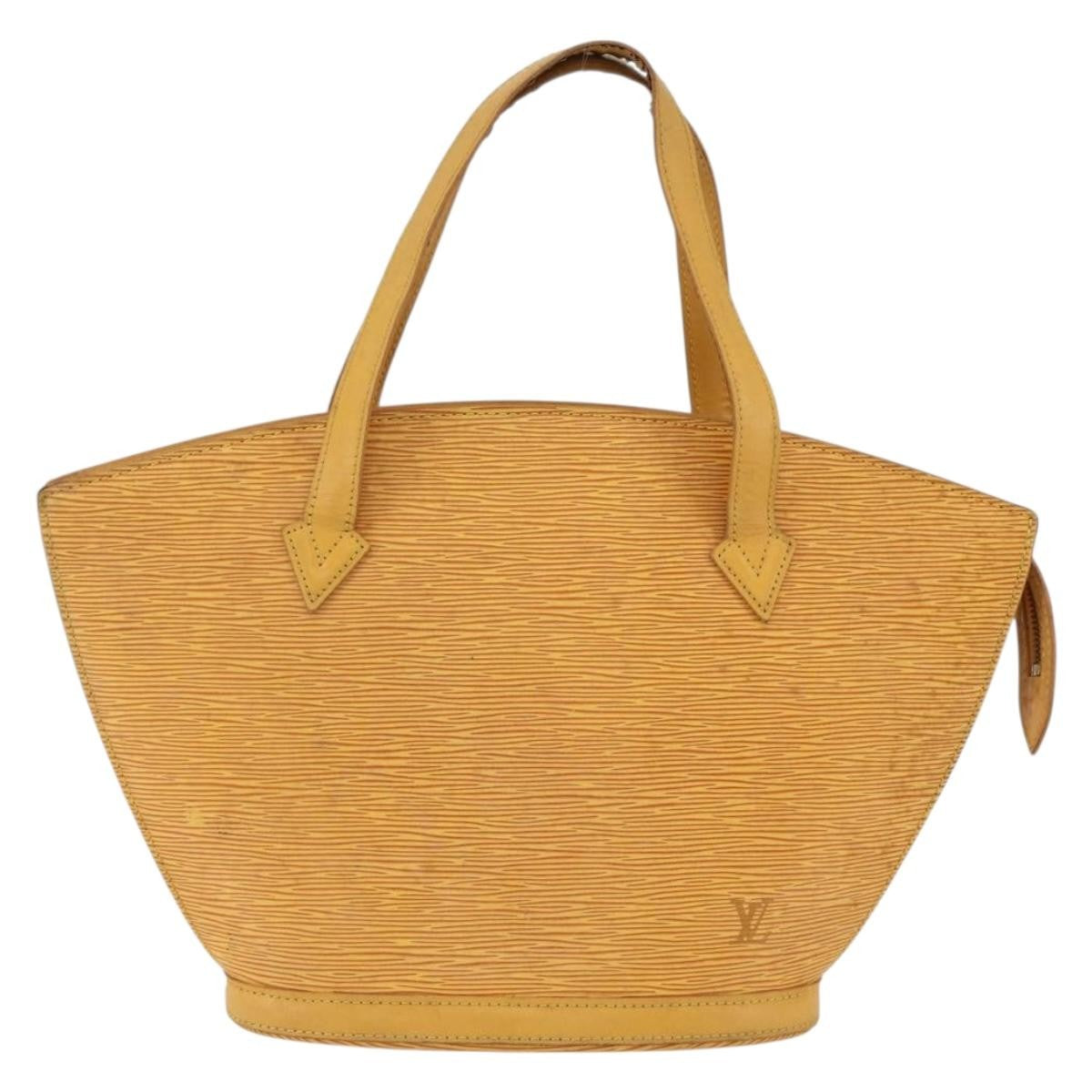Louis Vuitton Saint Jacques Handbag Epi Leather Yellow Leather Handbag (Pre-Owned)