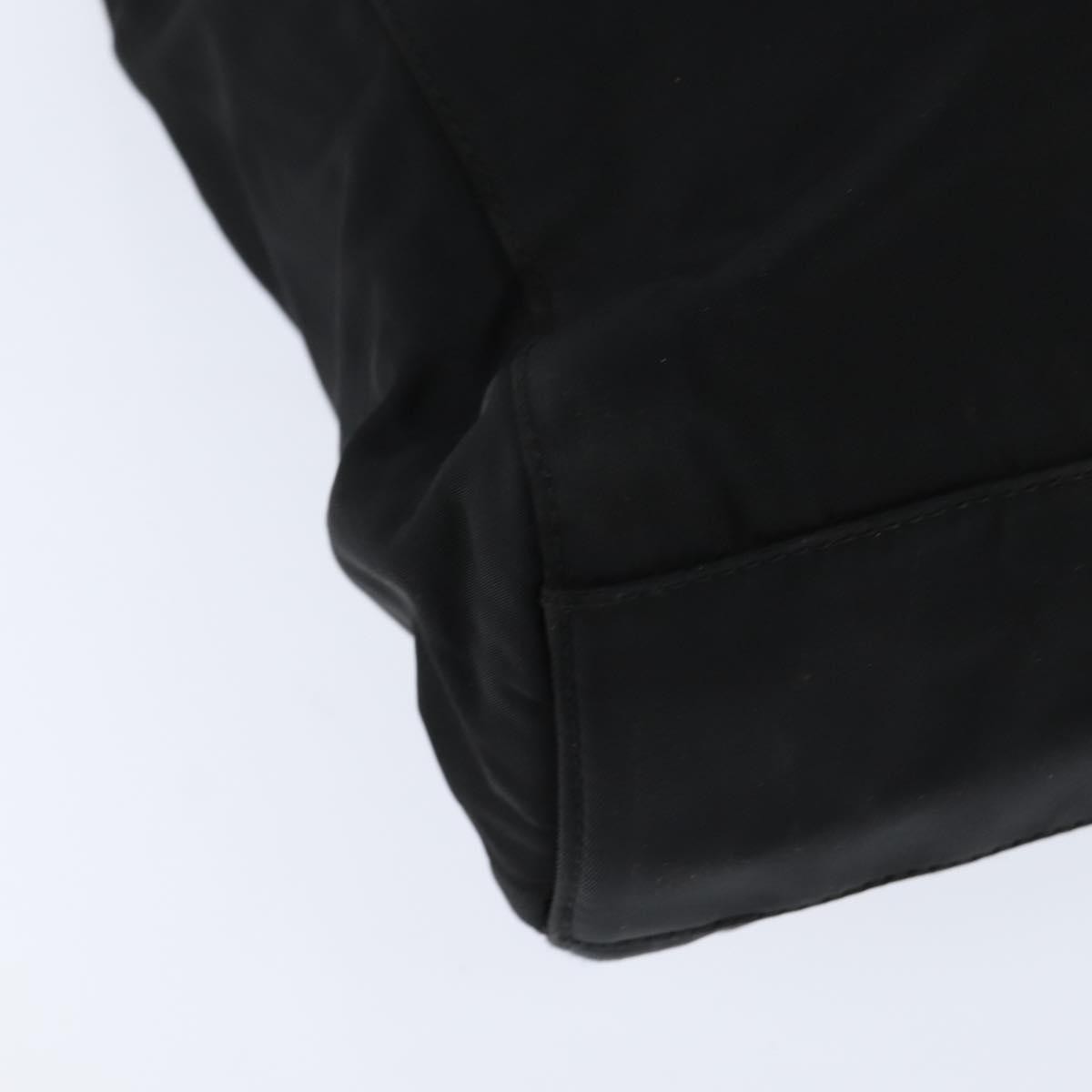 Prada Resin Handle Tote Tessuto Black Nylon Tote Bag Bag (Pre-Owned)