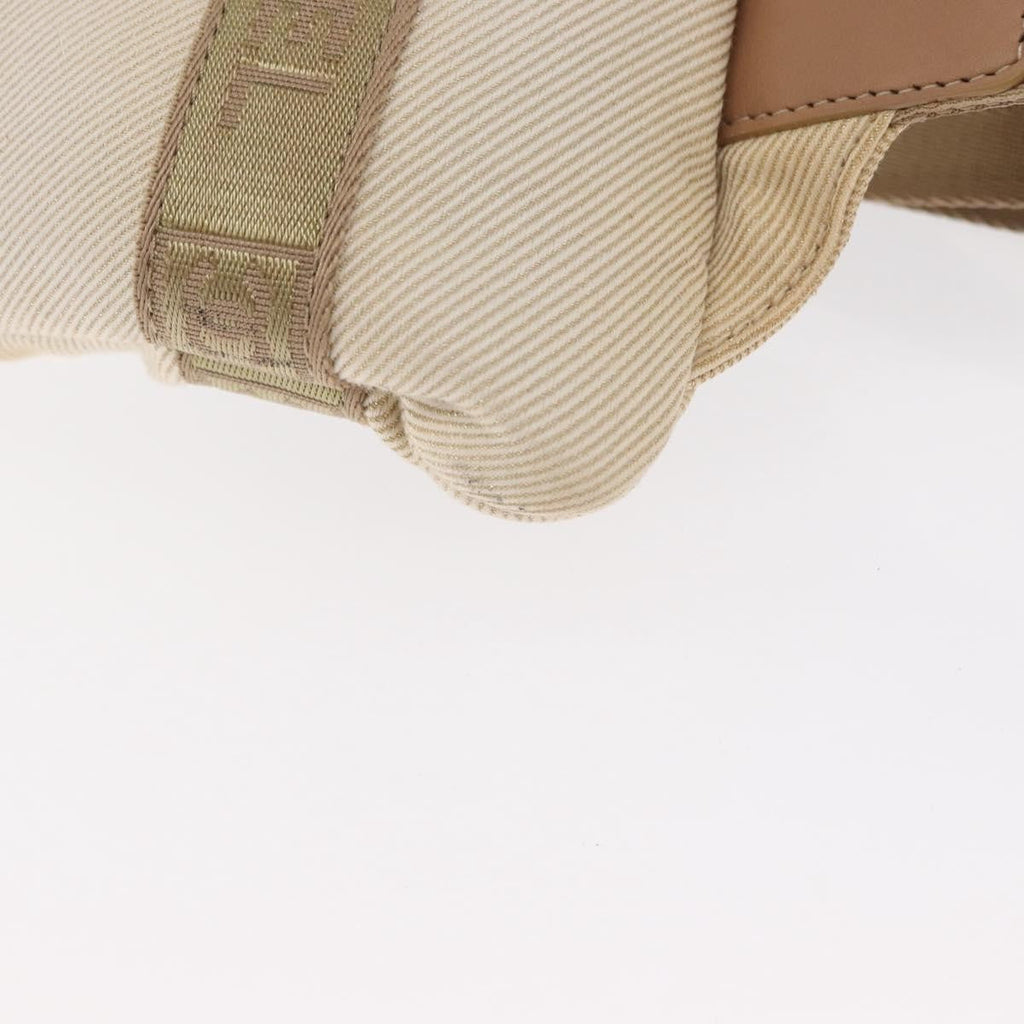 Chanel Sports Shoulder Bag Coco Mark Beige Canvas Shoulder Bag Bag (Pre-Owned)