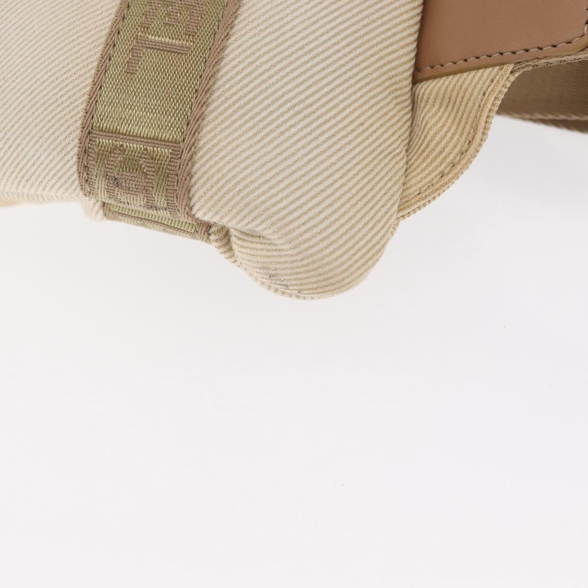 Chanel Sports Shoulder Bag Coco Mark Beige Canvas Shoulder Bag Bag (Pre-Owned)