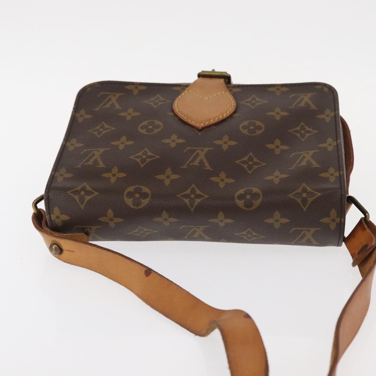 Louis Vuitton Cartouchiere Handbag Monogram Canvas Brown Canvas Shoulder Bag Bag (Pre-Owned)