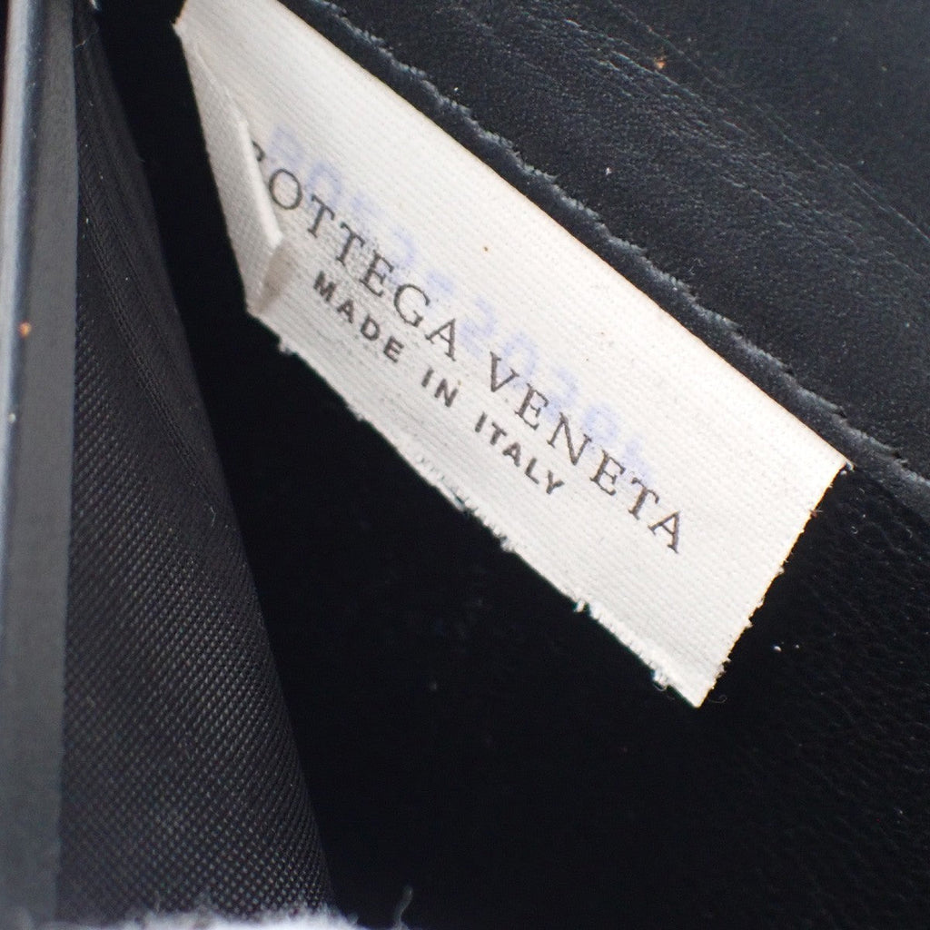 Bottega Veneta Intrecciato Long Zip  Wallet Leather Black Leather Wallets Accessory (Pre-Owned)
