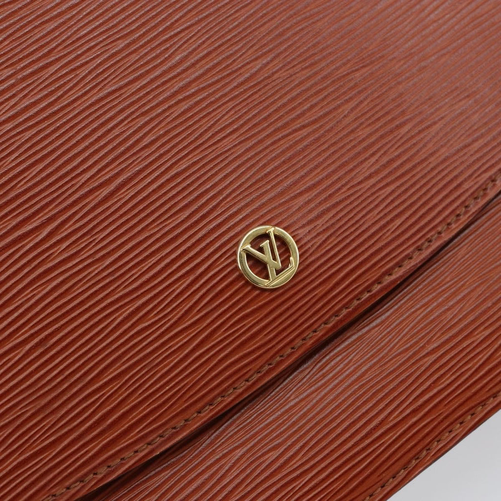 Louis Vuitton Grenelle Shoulder Bag Epi Leather Brown Leather Shoulder Bag Bag (Pre-Owned)