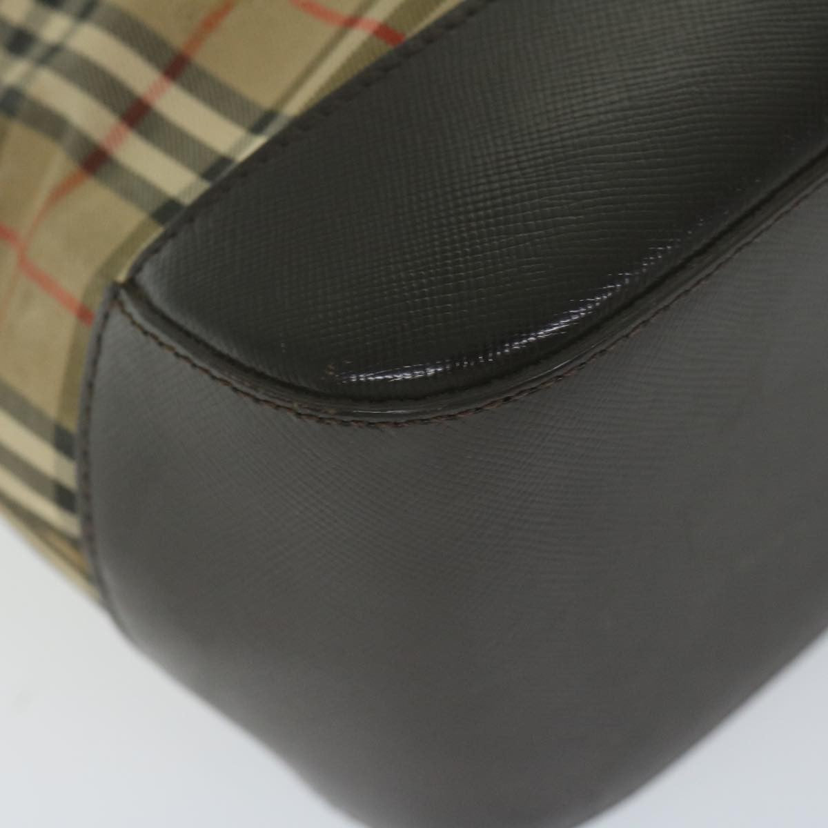 Burberry Nova Check Handbag Nova Check Canvas And Leather Beige Canvas Handbag (Pre-Owned)