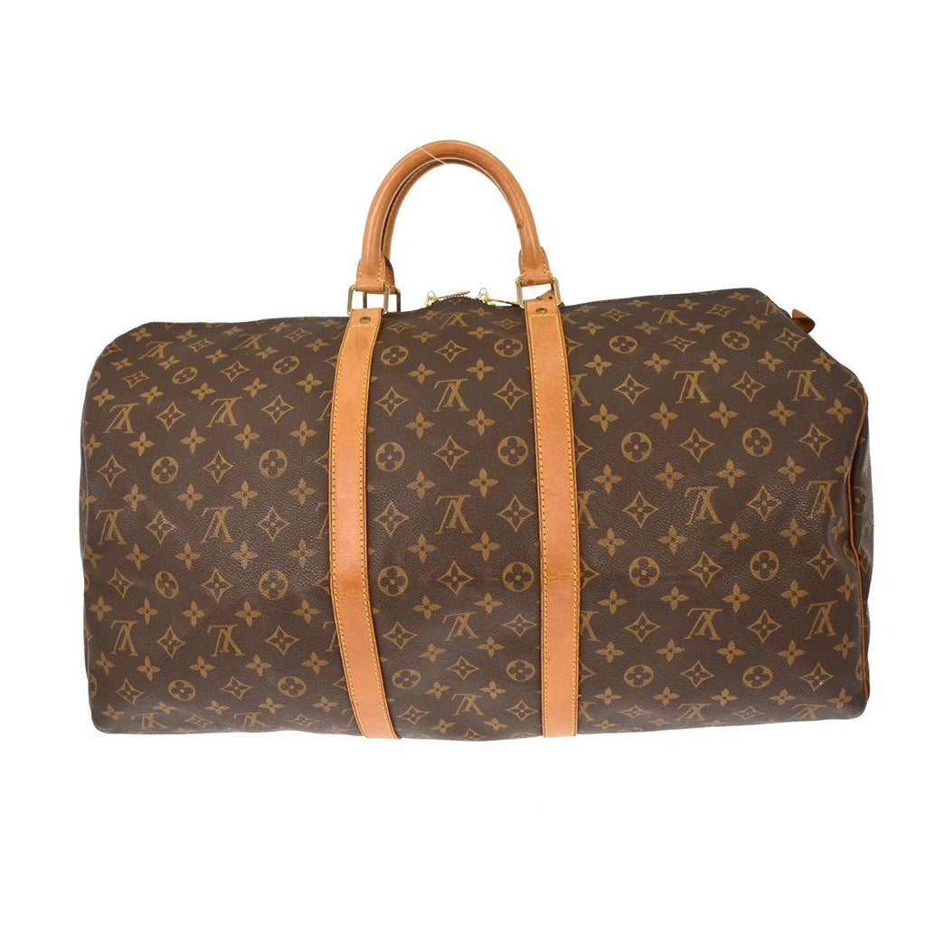 Louis Vuitton Keepall Bag Monogram Canvas Brown Canvas Travel Bag Bag (Pre-Owned)
