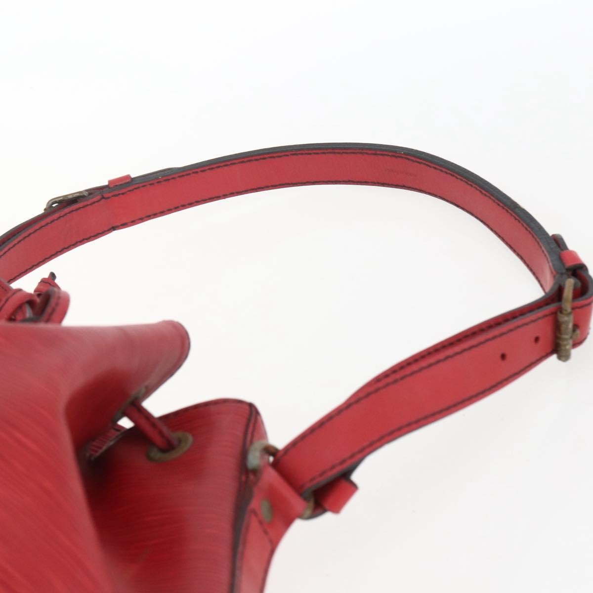 Louis Vuitton Petit Noe Nm Handbag Epi Leather Red Leather Shoulder Bag Bag (Pre-Owned)