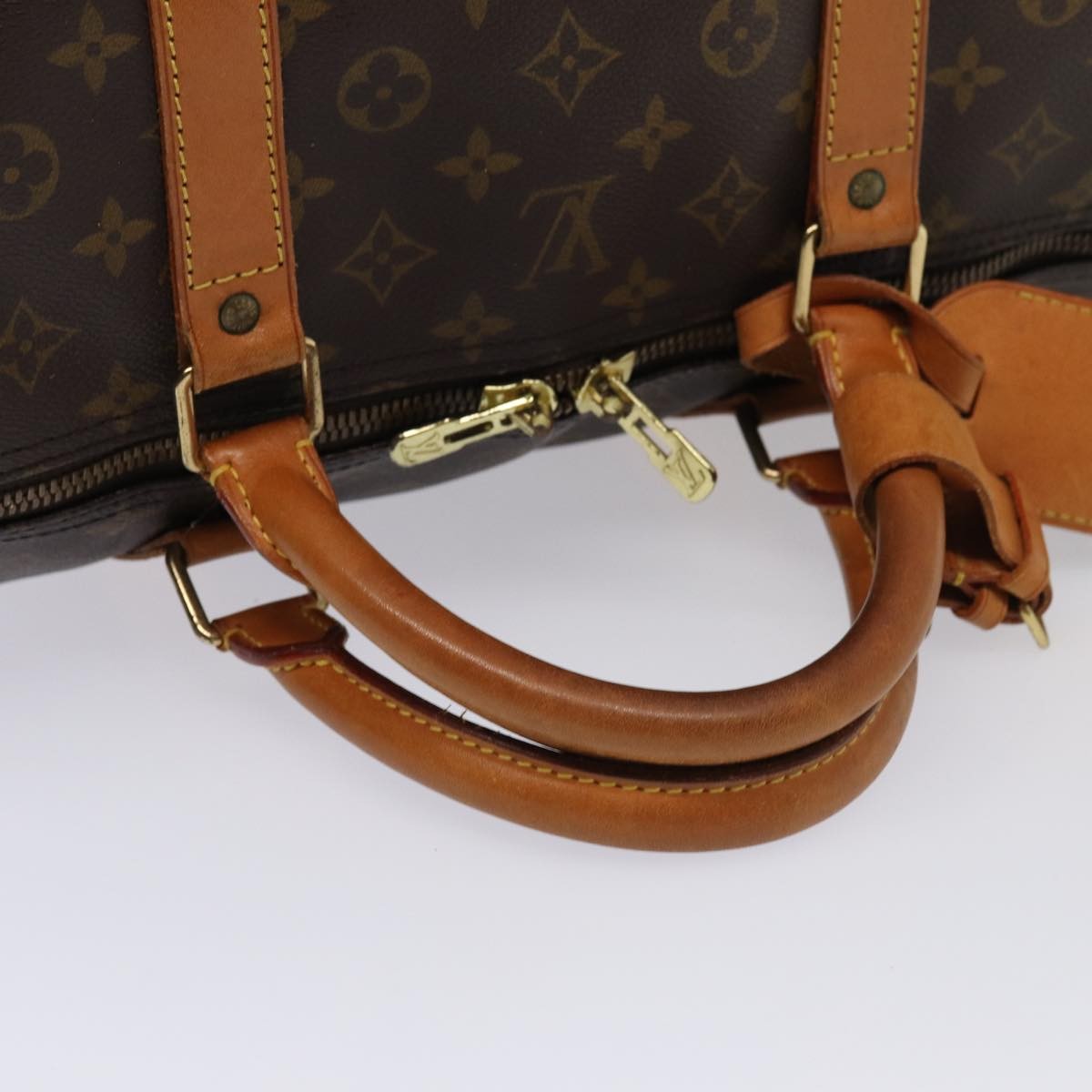 Louis Vuitton Keepall Bag Monogram Canvas Brown Canvas Travel Bag Bag (Pre-Owned)