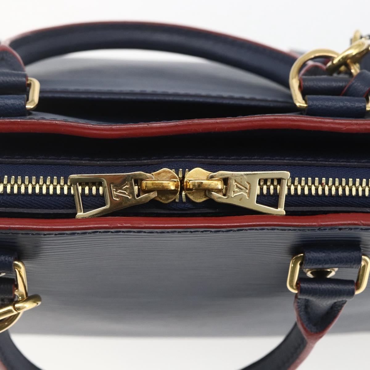 Louis Vuitton Vaneau Handbag Epi Leather Blue Leather Handbag (Pre-Owned)
