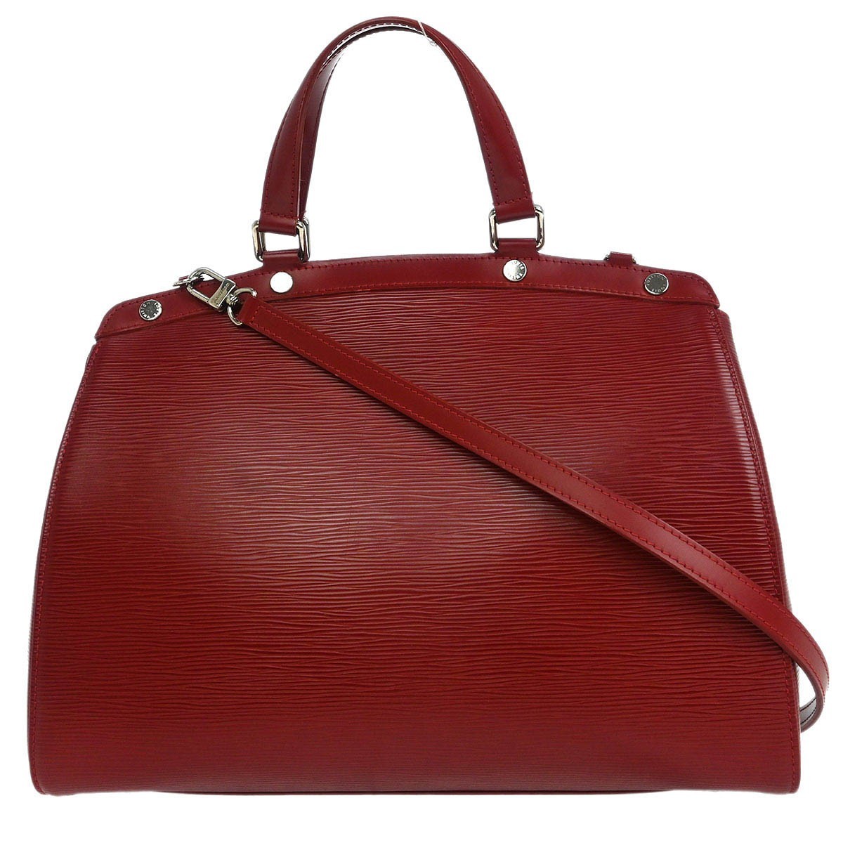 Louis Vuitton Brea Handbag Epi Leather Red Leather Tote Bag Bag (Pre-Owned)