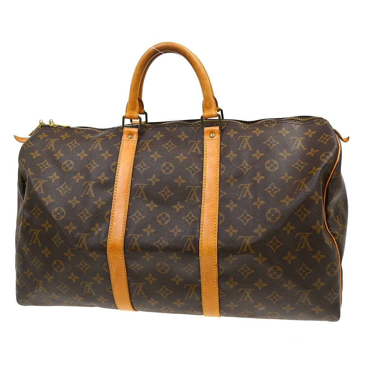 Louis Vuitton Keepall Bag Monogram Canvas Brown Canvas Travel Bag Bag (Pre-Owned)