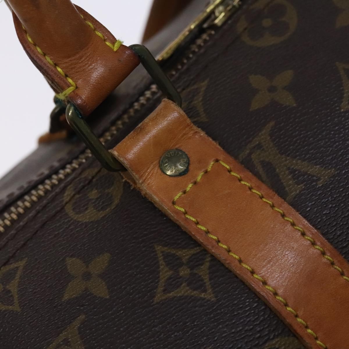 Louis Vuitton Keepall Bag Monogram Canvas Brown Canvas Travel Bag Bag (Pre-Owned)