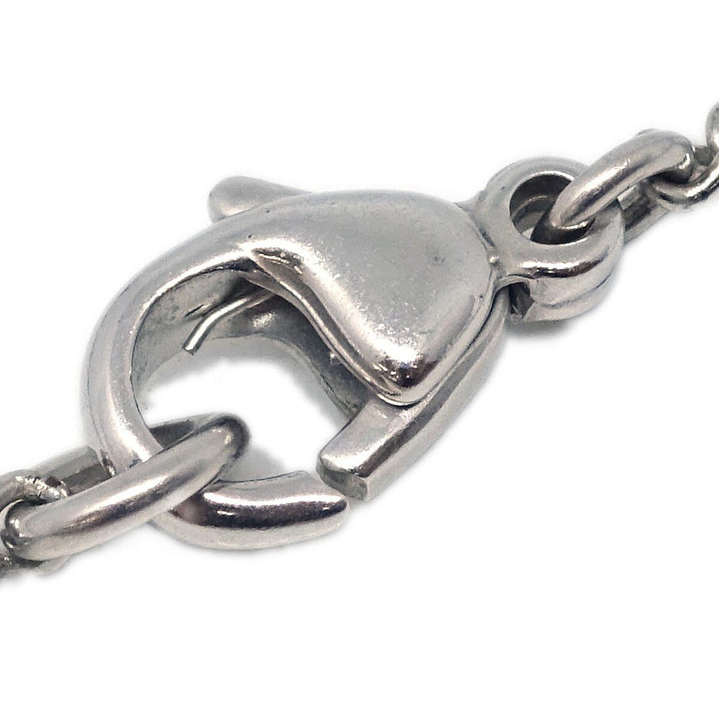 Chanel Cc Logo Pendant Necklace Metal Silver Silver_Plated Necklace Jewelry (Pre-Owned)