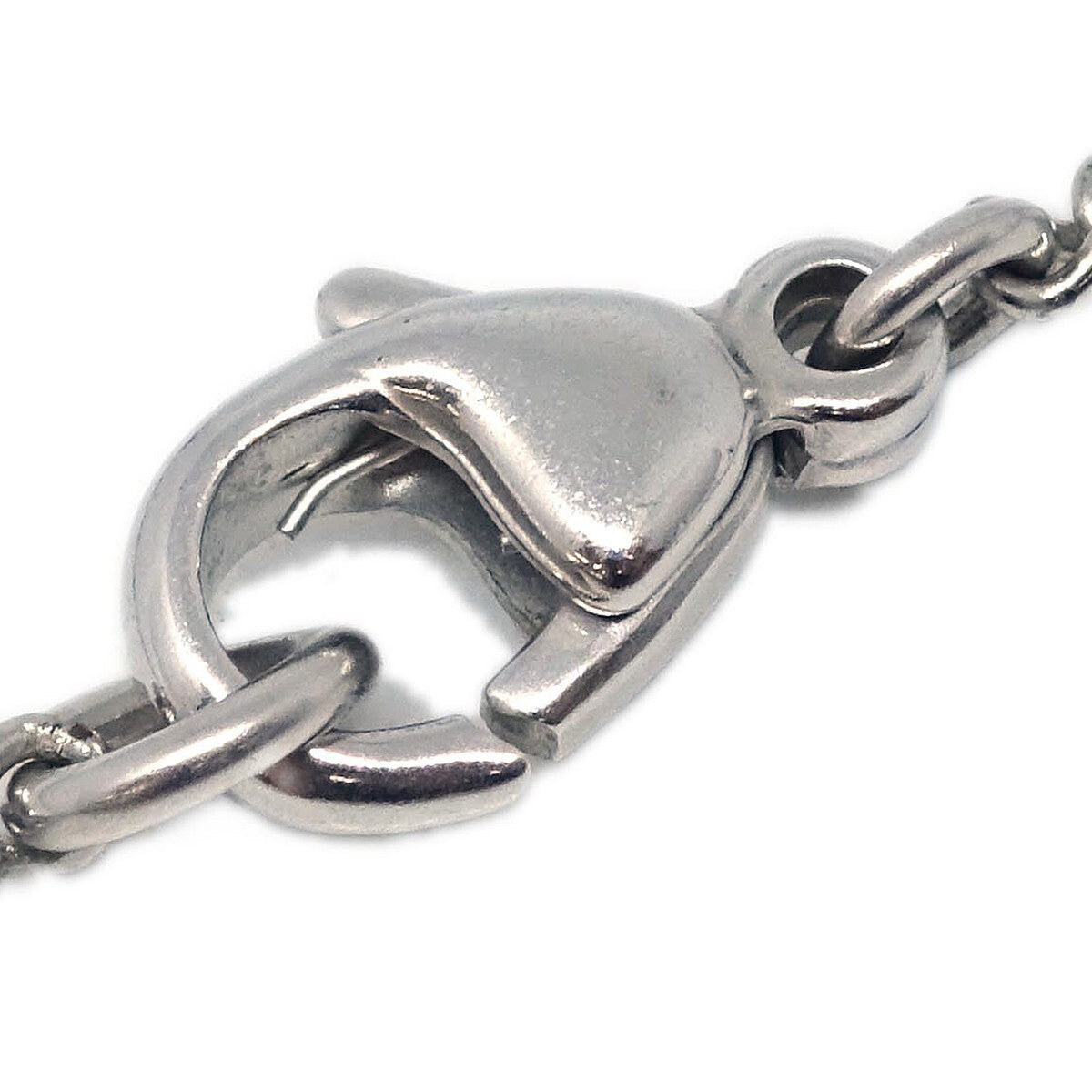 Chanel Cc Logo Pendant Necklace Metal Silver Silver_Plated Necklace Jewelry (Pre-Owned)