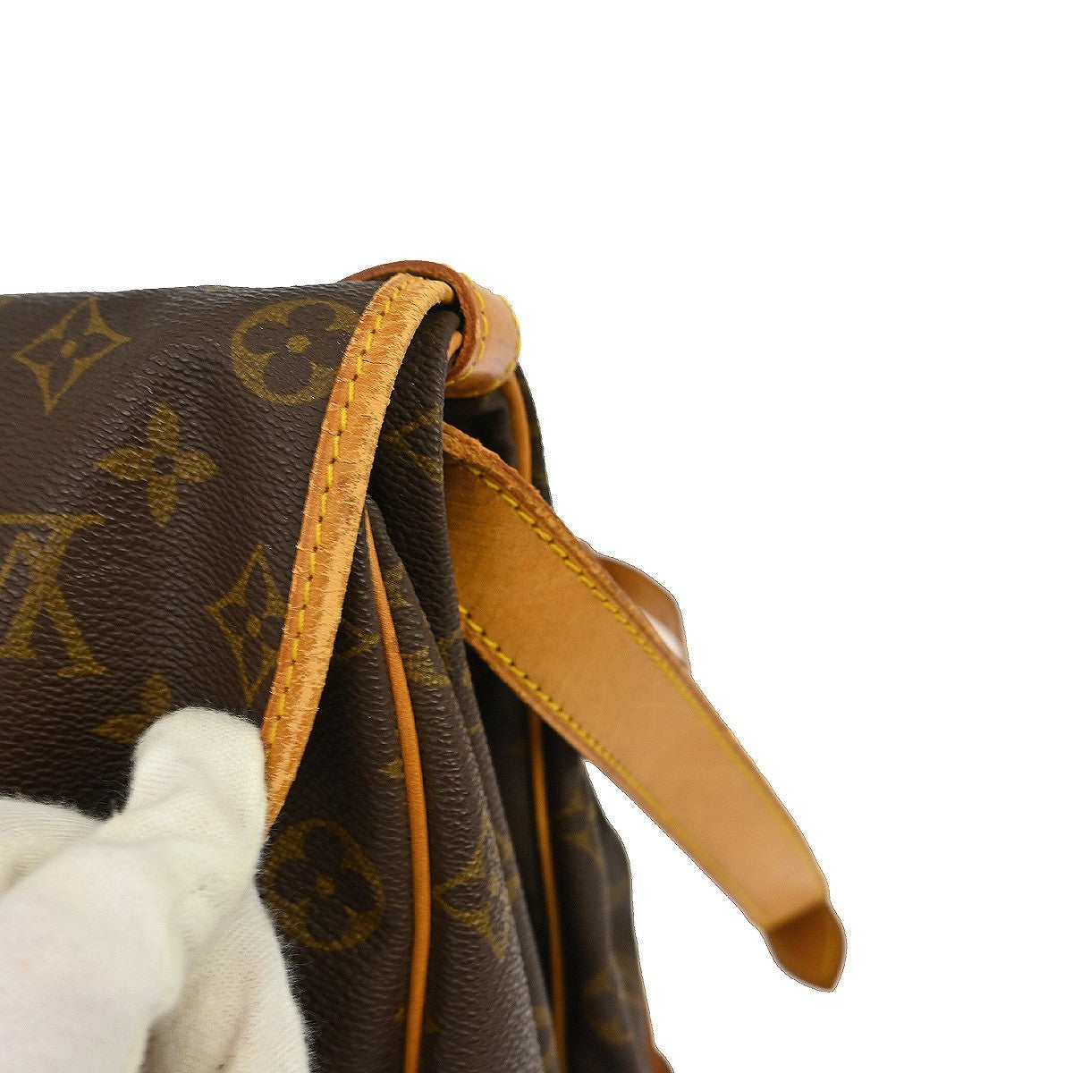 Louis Vuitton Saumur Handbag Monogram Canvas Brown Canvas Shoulder Bag Bag (Pre-Owned)